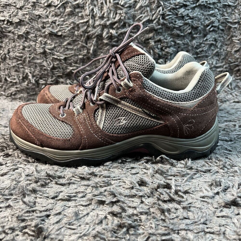 Garmont Hiking Shoes Women’s 8 Brown Gore-Tex Vibram Suede Mesh Trail Sneakers